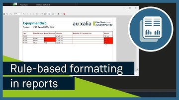 PlantReporter: Rule-based formatting in reports