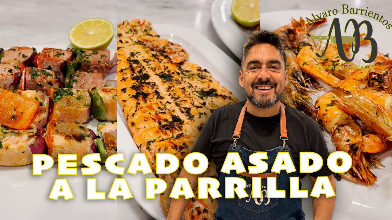 PESCADO ASADO A LA PARRILLA. Jugoso y bien dorado!!. Pescado a la parrilla Alvaro Barrientos