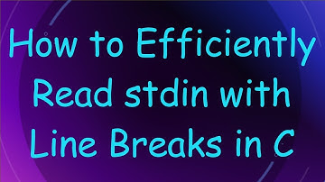How to Efficiently Read stdin with Line Breaks in C