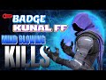 Badge kunal ff  cs push in live   satvik 