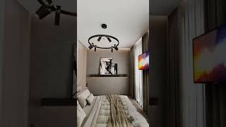 Bedroom design. Дизайн спальни в квартире. 360 panorama video.