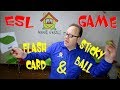 Flash card game with sticky ball - ESL game - ESL teaching tips - Mike's Home ESL