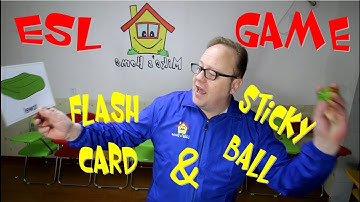Flash card game with sticky ball - ESL game - ESL teaching tips - Mike