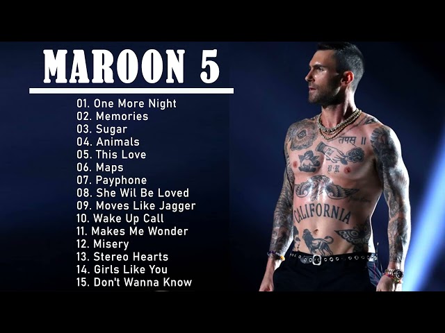 The Best Of Maroon 5-  Maroon 5 Greatest Hits Full Album 2022 class=