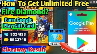 How To Earn Unlimited Free Fire Diamond? | Free Redeem Codes in Free Fire | Giveaway Result 