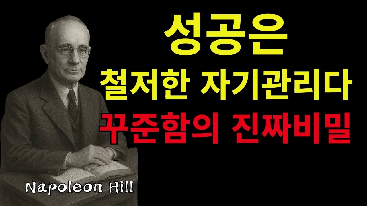 성공은 철저한 자기관리다. 꾸준함의 진짜 비밀｜나폴레온힐이 말한 꾸준함의 본질