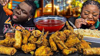 CRISPY FRIED CHINESE CHICKEN WINGS W SWEET & SOUR SAUCE!!! | MUKBANG EATING SHOW