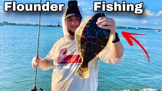 Bank Fishing Popular GALVESTON SPOTS for KEEPER FLOUNDER! (Catch, Clean, Cook)