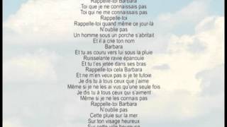 Barbara, Prévert Kosma - Compagnie Soleil De Nuit