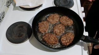 Приготовил вкусные котлеты из говядины