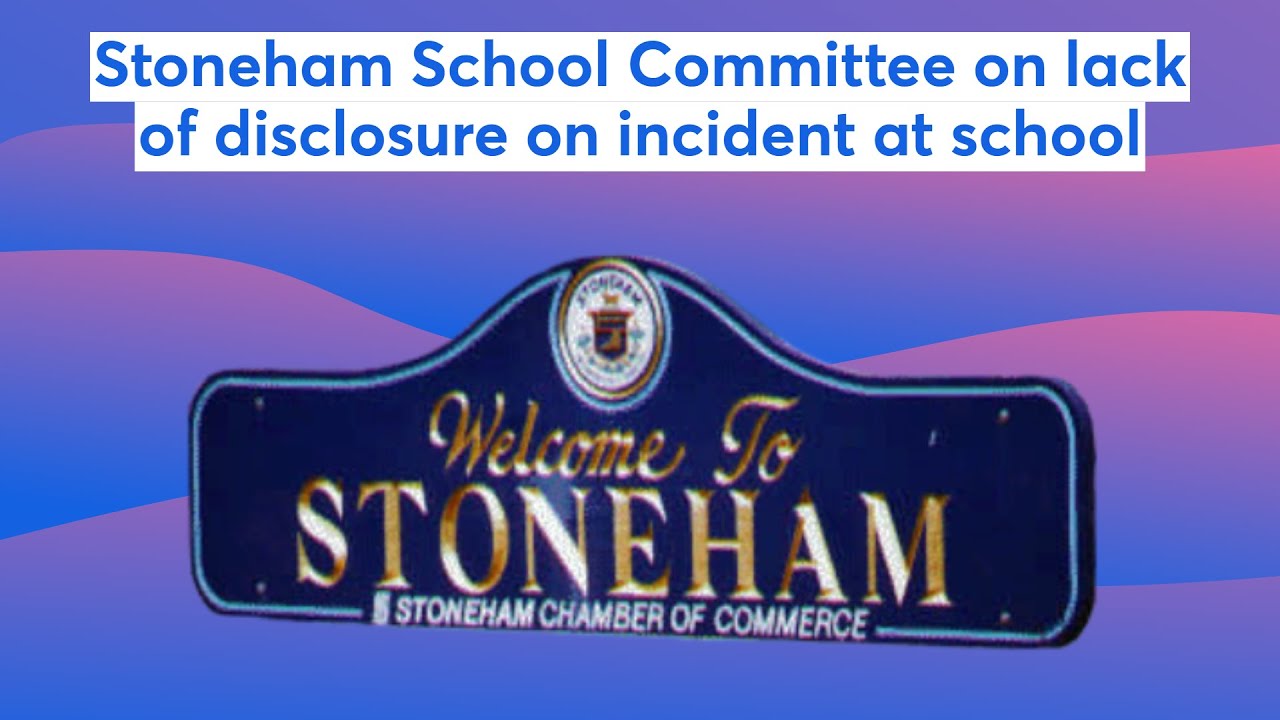 Stoneham School Committee on South Elementary School incident - YouTube