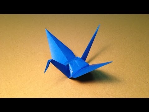 【折り紙（おりがみ）】　動物　ツルの折り方　作り方　簡単
