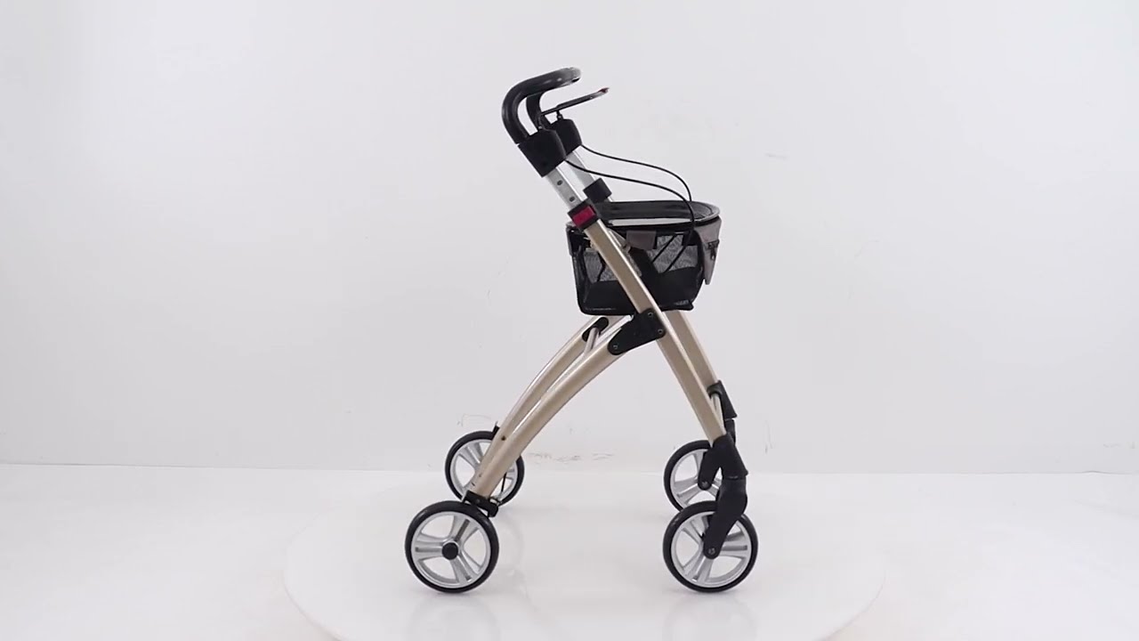 Jaguar SUPREME indoor rollator in the colour champagne (item no. 312418) with laser engraved name