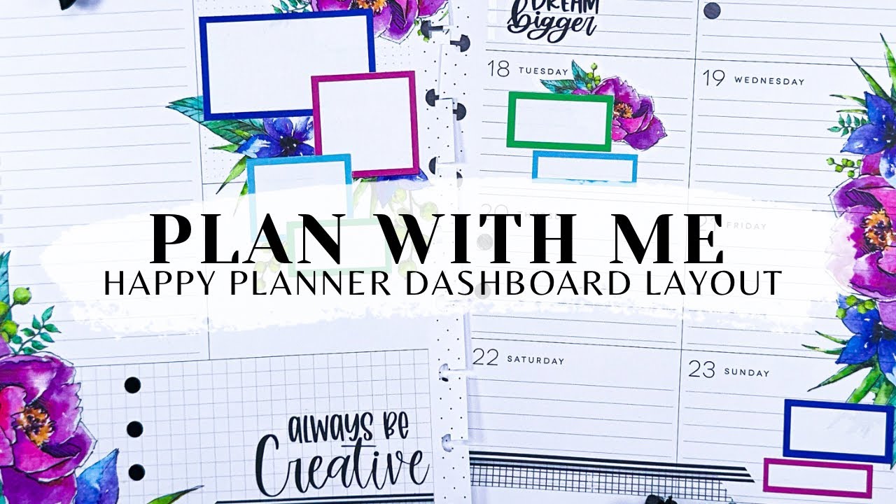 PLAN WITH ME 📒 | HAPPY PLANNER DASHBOARD LAYOUT | SUMMER BLOOMS | JULY 17 - 23