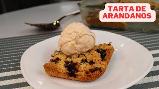 Tarta de arándanos (TARTA CON MIGAS) Delicioso y fácil de preparar