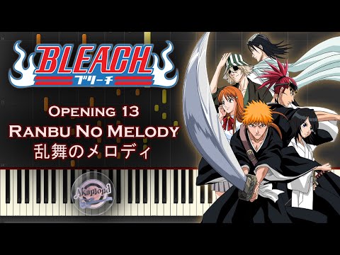 Bleach ブリーチ Opening 13 - Ranbu No Melody 乱舞のメロディ - Synthesia Piano Cover / Tutorial