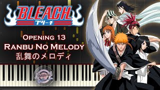 Bleach ブリーチ Opening 13 - Ranbu No Melody 乱舞のメロディ - Synthesia Piano Cover / Tutorial