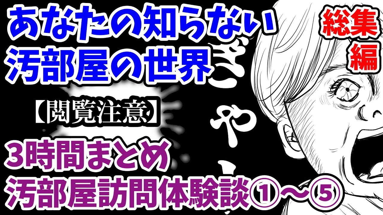 【2ch掃除まとめ】あなたの周りにもいる？教えてあなたの汚部屋訪問体験談3時間まとめ総集編【汚部屋女子】【汚部屋断捨離片付け】