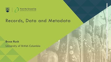 Recording Data and Metadata