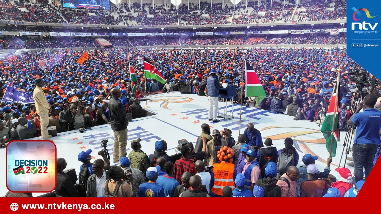 Azimio Rally's Drone Shots: Azimio's final rally at Kasarani stadium - YouTube