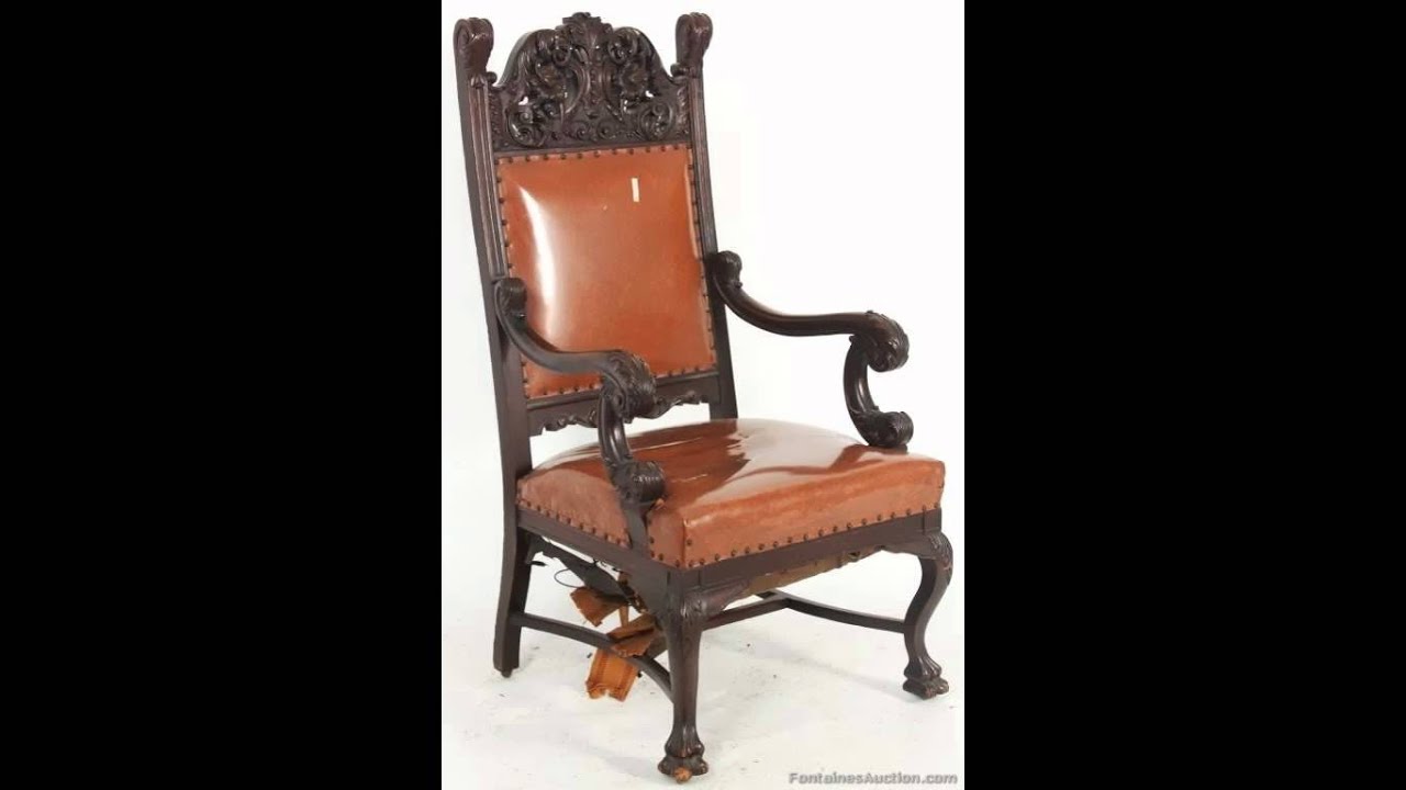 Antique Carved Oak Arm Chair | Antique Auction