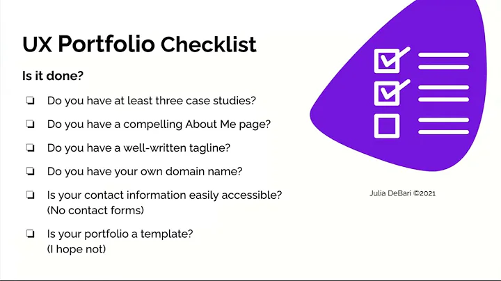 UX Portfolio Checklist: What to include in your de...