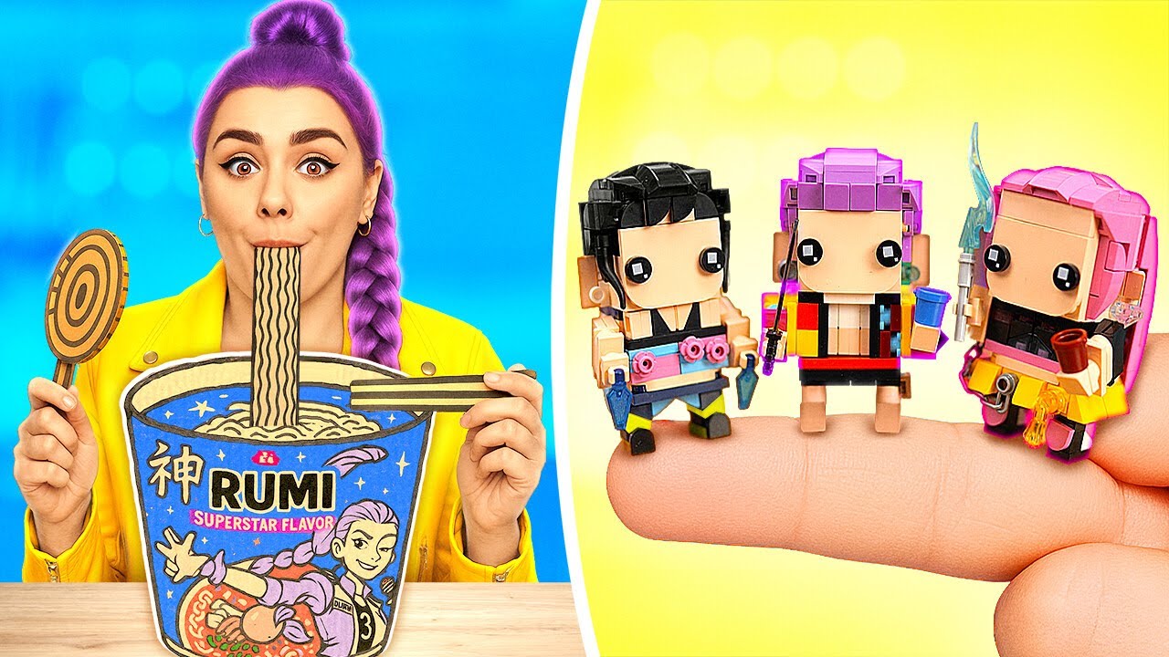 ¡Cazadores de Demonios Kpop de LEGO! *El Libro de Juegos de Papel de Rumi*