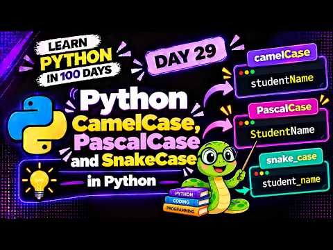 Camel Case, Pascal Case and Snake Case in Python