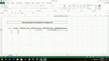 How to calculate square root and square root pi in excel