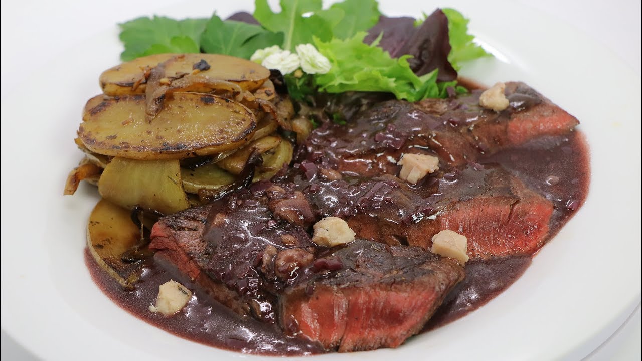 Onglet Grille Sauce Bordelaise Youtube