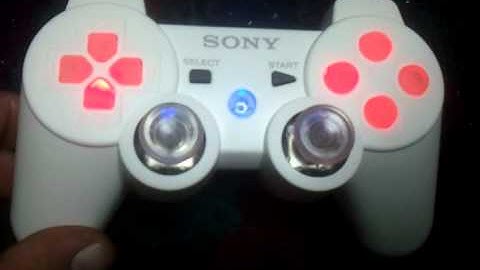 White dualshock 3 with all clear buttons