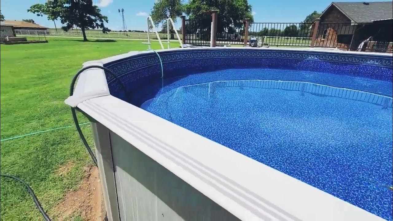 21 foot Cornelius above ground pool installation. YouTube