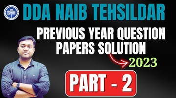 DDA Naib Tehsildar Previous Year Question Paper Solution Part 2 #ddaquestionpaper #ddanaibtehsildar