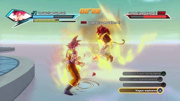DRAGON BALL XENOVERSE SSJ God Goku vs SSJ4 Gogeta