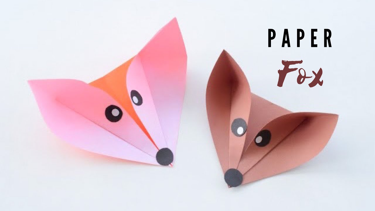Easy Paper Fox Paper Fox Crafts for Kids Easy Paper Crafts for School DIY Paper Fox YouTube