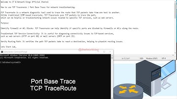 How to use TCP Traceroute / Port Base Trace for Network Troubleshooting. @itnetworkKing