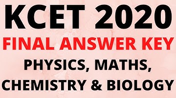 KCET 2020 FINAL ANSWER KEY FOR MATHS, PHYSICS, BIOLOGY & CHEMISTRY || KCET 2020 ANSWER KEY || BWTS