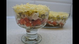 Салат "тОска" - с шампиньонами и курицей Салат "тОска" - с шампиньонами и курицей