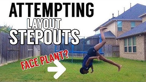 Attempting Layout Step Outs | Totally Gymnastics