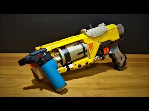 How to make NERF GUN FLAMETHROWER