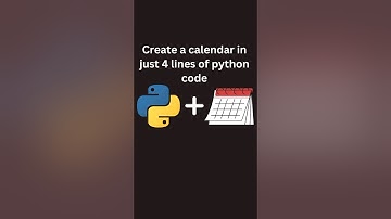 Create calendar in just 4 lines of python 🤯 | #coding #python
