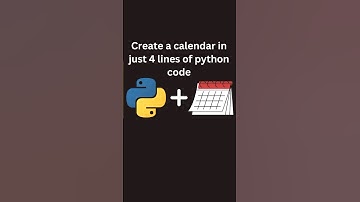 Create calendar in just 4 lines of python 🤯 | #coding #python