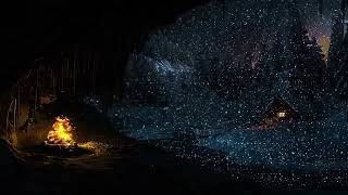 Warm Fireplace Ambience for Sleep Therapy, Inner Healing and Mind Peace ❄️ Winter Hideaway Cabin