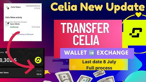 Celia Mining App Update | Transfer Your Tokens from wallet to Celia App
