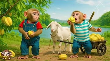 Nana monkey 🐒 drive ya tractor 🚜 banana loading#nanamonkey #cuteanimals #funny #monkey 