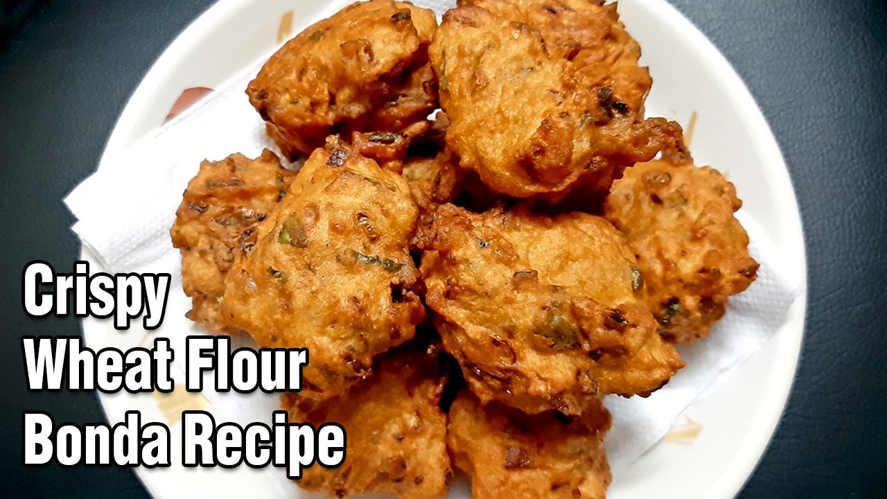 கோதுமை மாவில் மொறு மொறு போண்டா | Crispy Wheat Flour Bonda Recipe with English Subtitles | Cookrazy