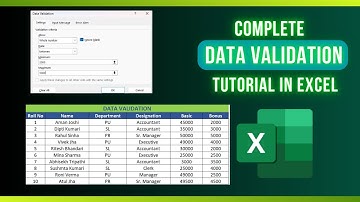 Excel Data Validation Full Tutorial | step-by-step List, Whole Number & Text Length  #exceltutorial