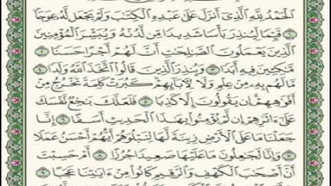 أول 10 أيات من سورة الكهف مكررة 3 مرات بصوت الشيخ محمد صديق المنشاوي