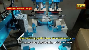 Two-Color Index Table Pad Printing Machine with Automatic Discharge-【FC-162ARC-LC】