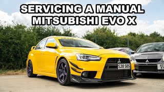 HOW WE SERVICE A MITSUBISHI EVO X | FULL FLUID CHANGE